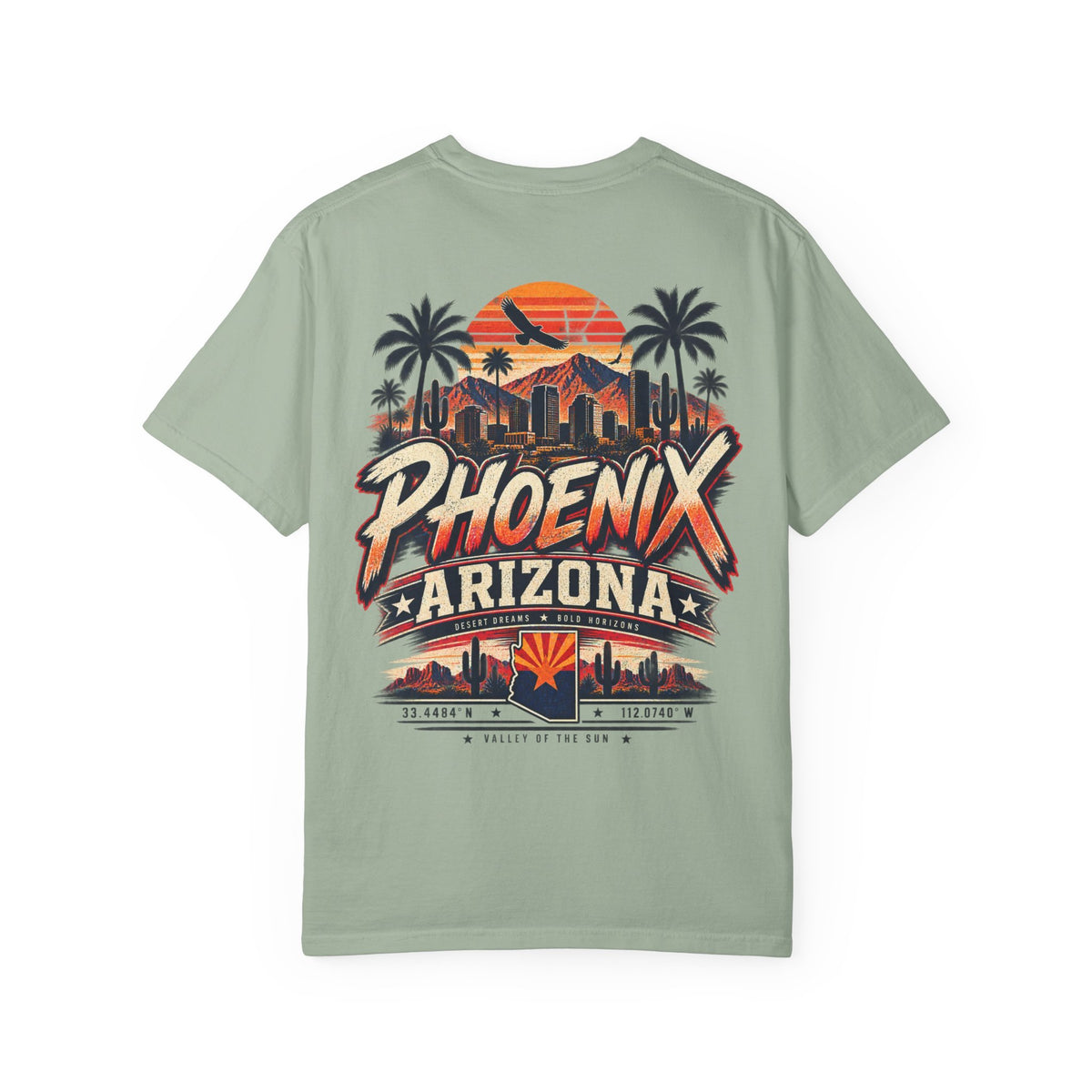 Phoenix Arizona Streetwear  Unisex Comfort Color 1717 Streetwear Graphic Tee