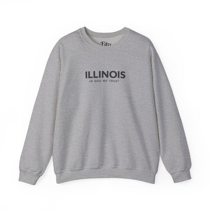 Illinois All State In God We Trust Unisex Crewneck Sweatshirt