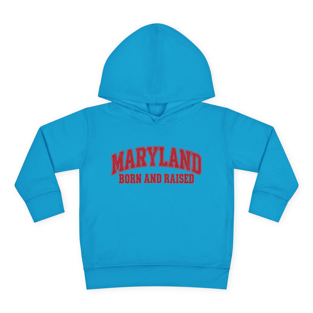 Maryland Born and Raised Classic Collegiate Unisex Toddler Pullover Fleece Hoodie