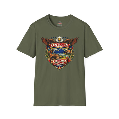 Kentucky Americana Eagle Unisex Softstyle T Shirt State Pride Graphic Tee Collections FS03