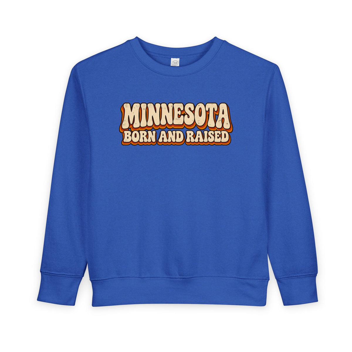 Minnesota Born and Raised Retro 1970s Unisex Toddler Sweatshirt