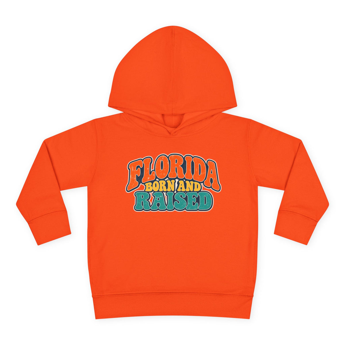 Florida Born and Raised Retro Sunshine State Unisex Toddler Pullover Fleece Hoodie
