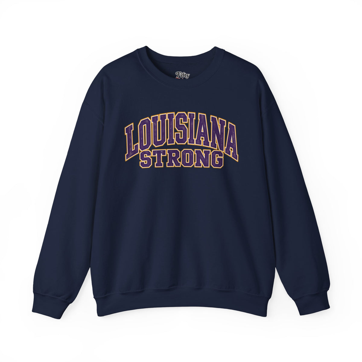 Louisiana Strong Unisex Crewneck Sweatshirt State Name Graphic