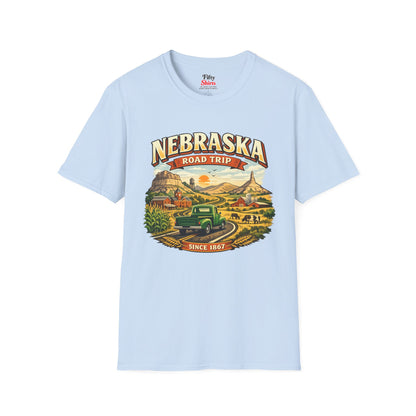 Nebraska Road Trip Unisex Softstyle T Shirt State Pride Graphic Tee Collections FS03