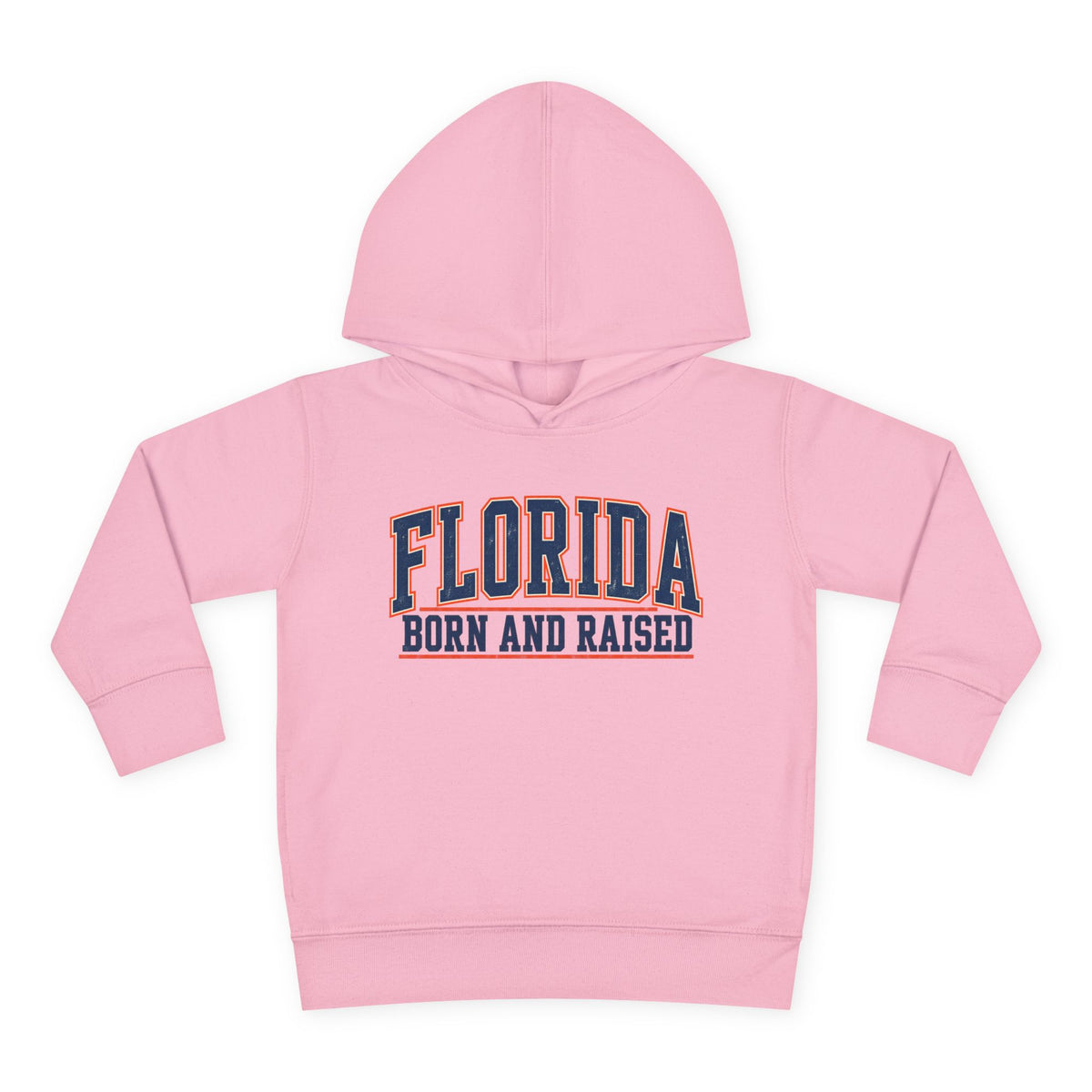 Florida Born and Raised Old-School Athletic Unisex Toddler Pullover Fleece Hoodie