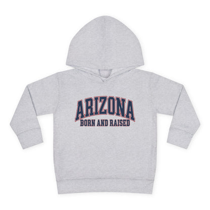 Arizona Born and Raised Classic Collegiate Unisex Toddler Pullover Fleece Hoodie