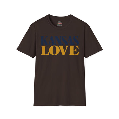 Kansas Love Unisex Softstyle T Shirt State Name Graphic Tee