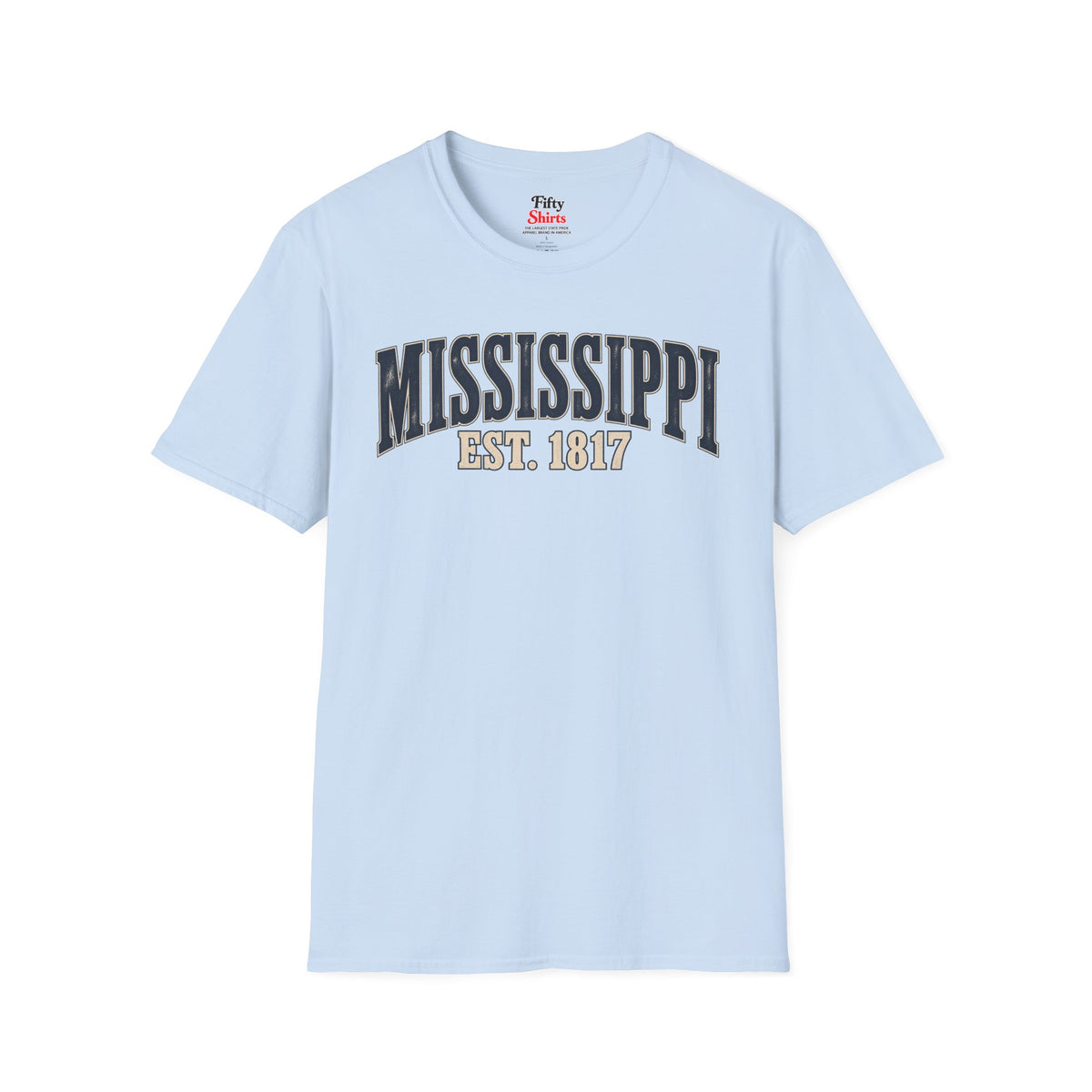 Mississippi Est 1817 Unisex Softstyle T Shirt State Name Graphic Tee