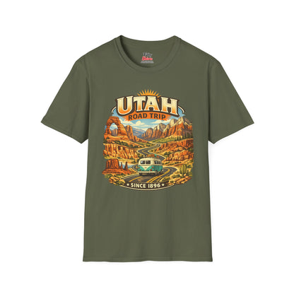 Utah Road Trip Unisex Softstyle T Shirt State Pride Graphic Tee Collections FS03