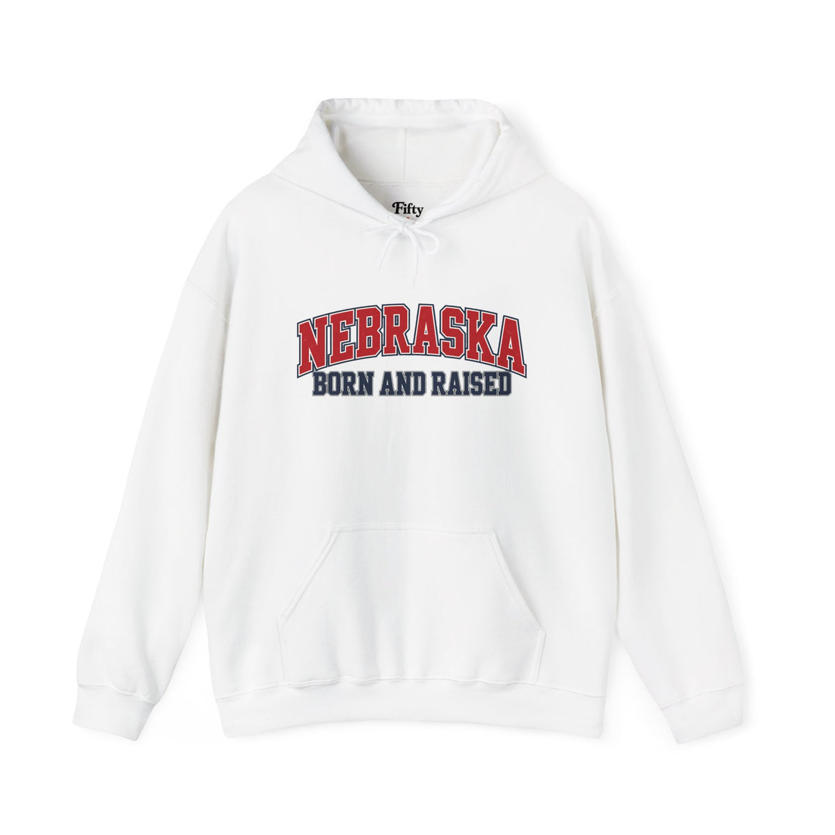 Nebraska Born and Raised Premium Collegiate Unisex Hoodie Graphic