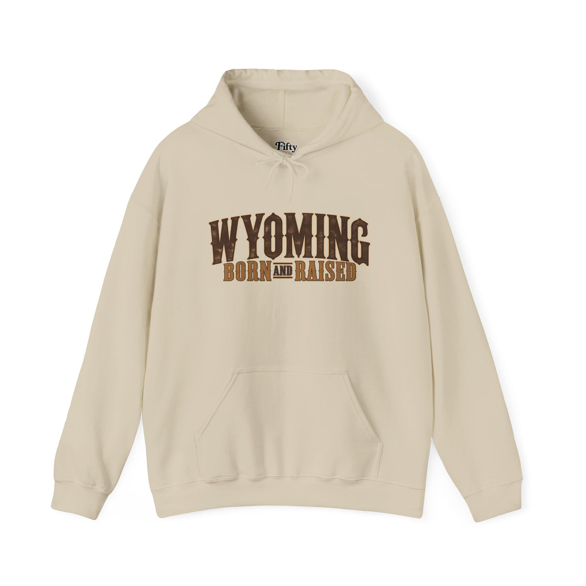 Wyoming Born and Raised Premium Ranch Heritage Unisex Hoodie Graphic