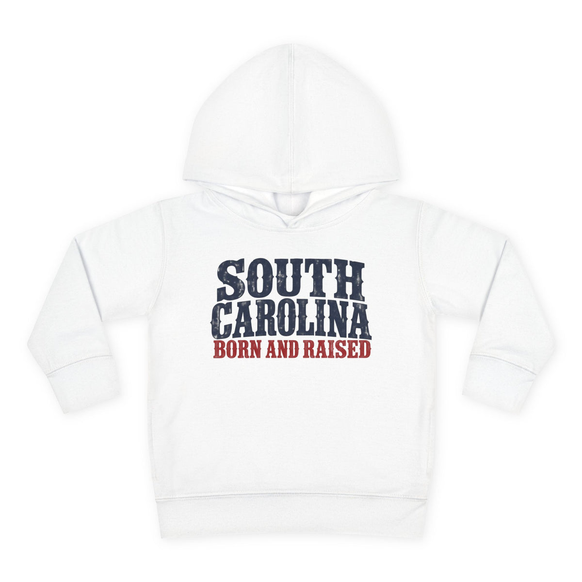 South Carolina Born and Raised Southern Heritage Unisex Toddler Pullover Fleece Hoodie