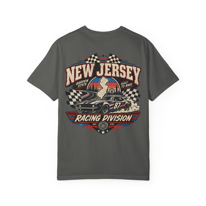 New Jersey Racing Division Unisex Comfort Color 1717 Streetwear Graphic Tee
