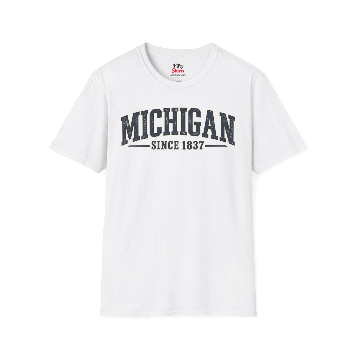 Michigan Since 1837 Unisex Softstyle T Shirt State Name Graphic Tee