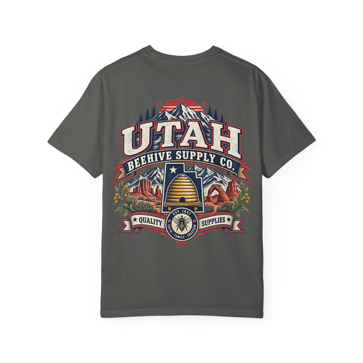 Utah Beehive Supply Co Unisex Comfort Color 1717 Streetwear Graphic Tee