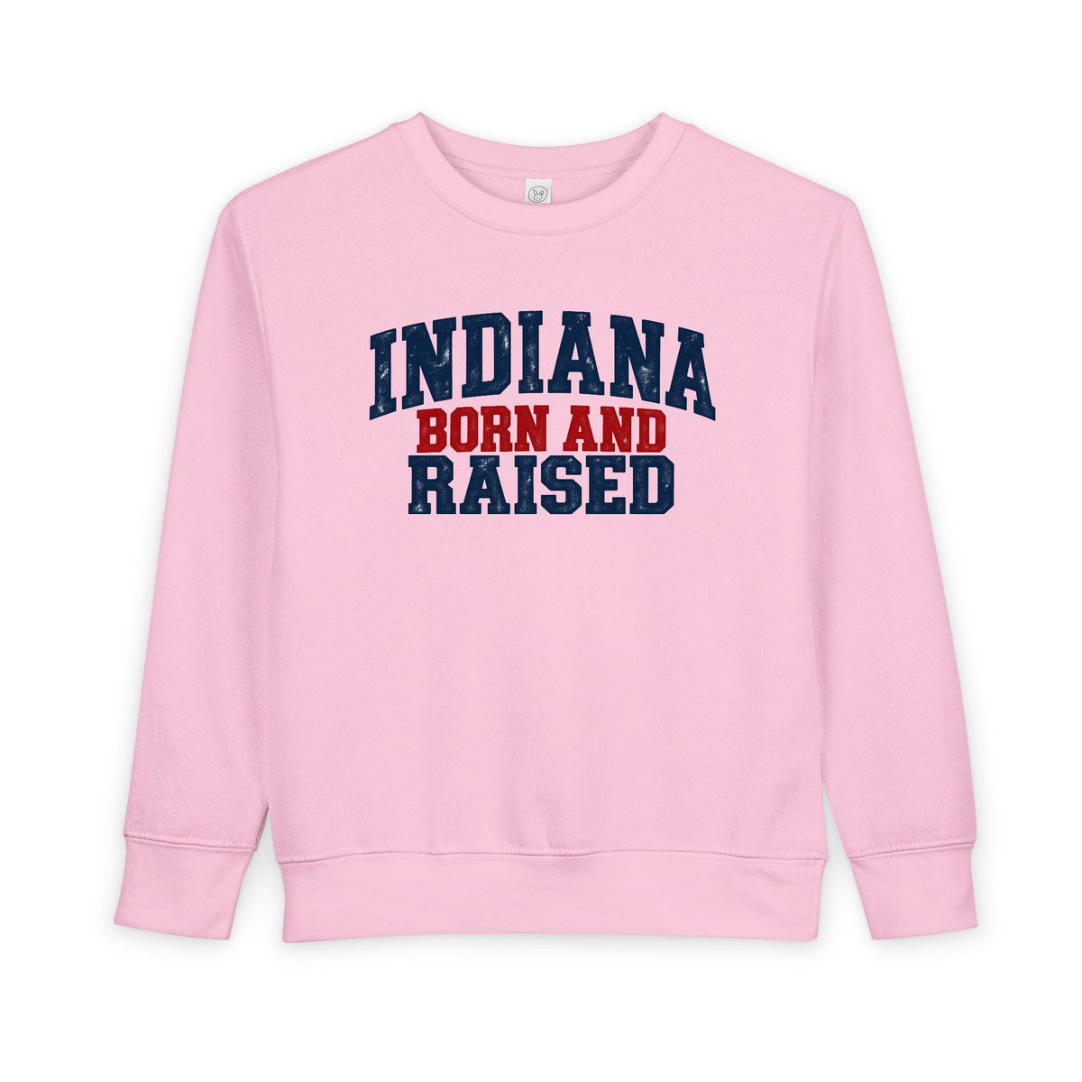 Indiana Born and Raised Classic Heritage Unisex Toddler Sweatshirt