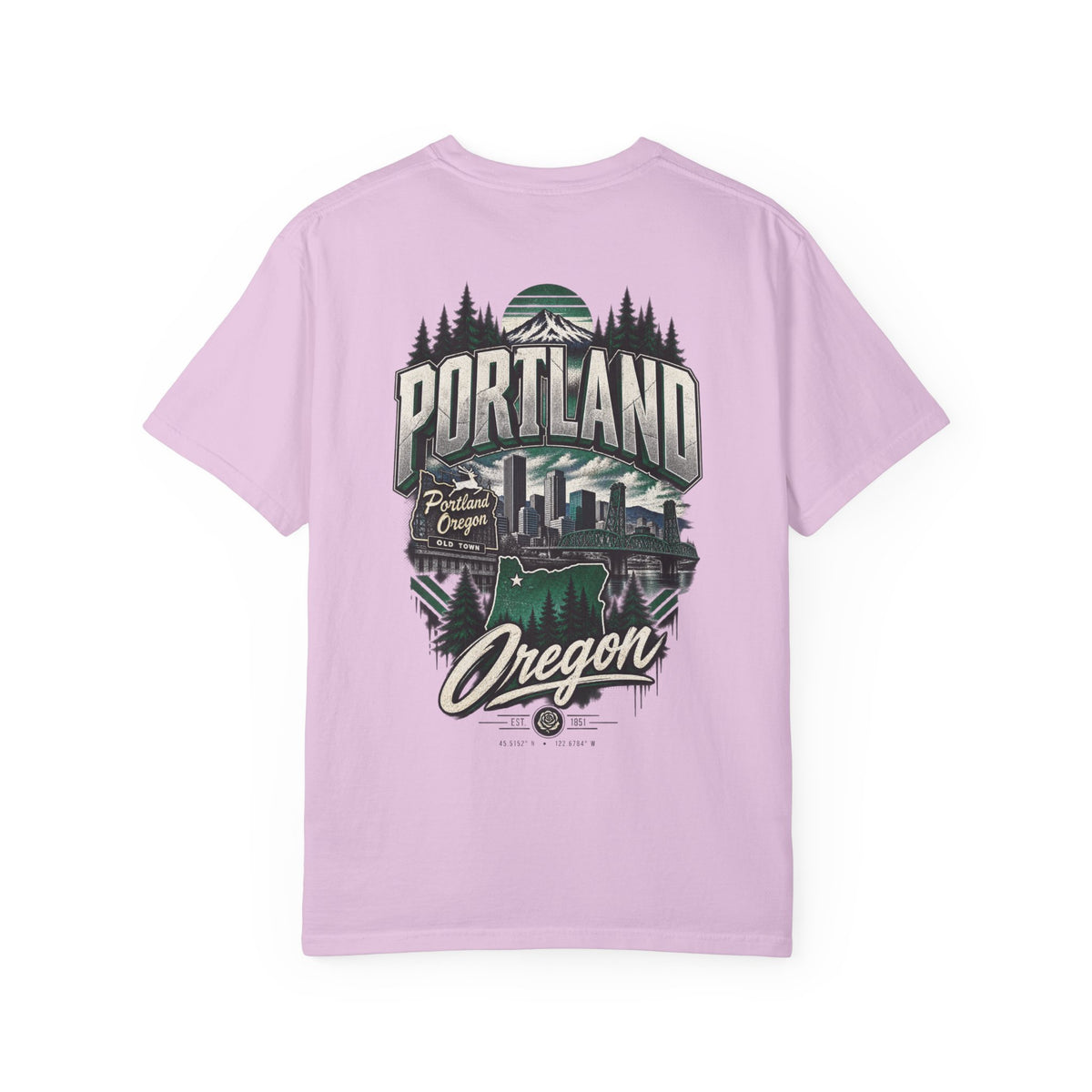 Portland Oregon Unisex Comfort Color 1717 Streetwear Graphic Tee
