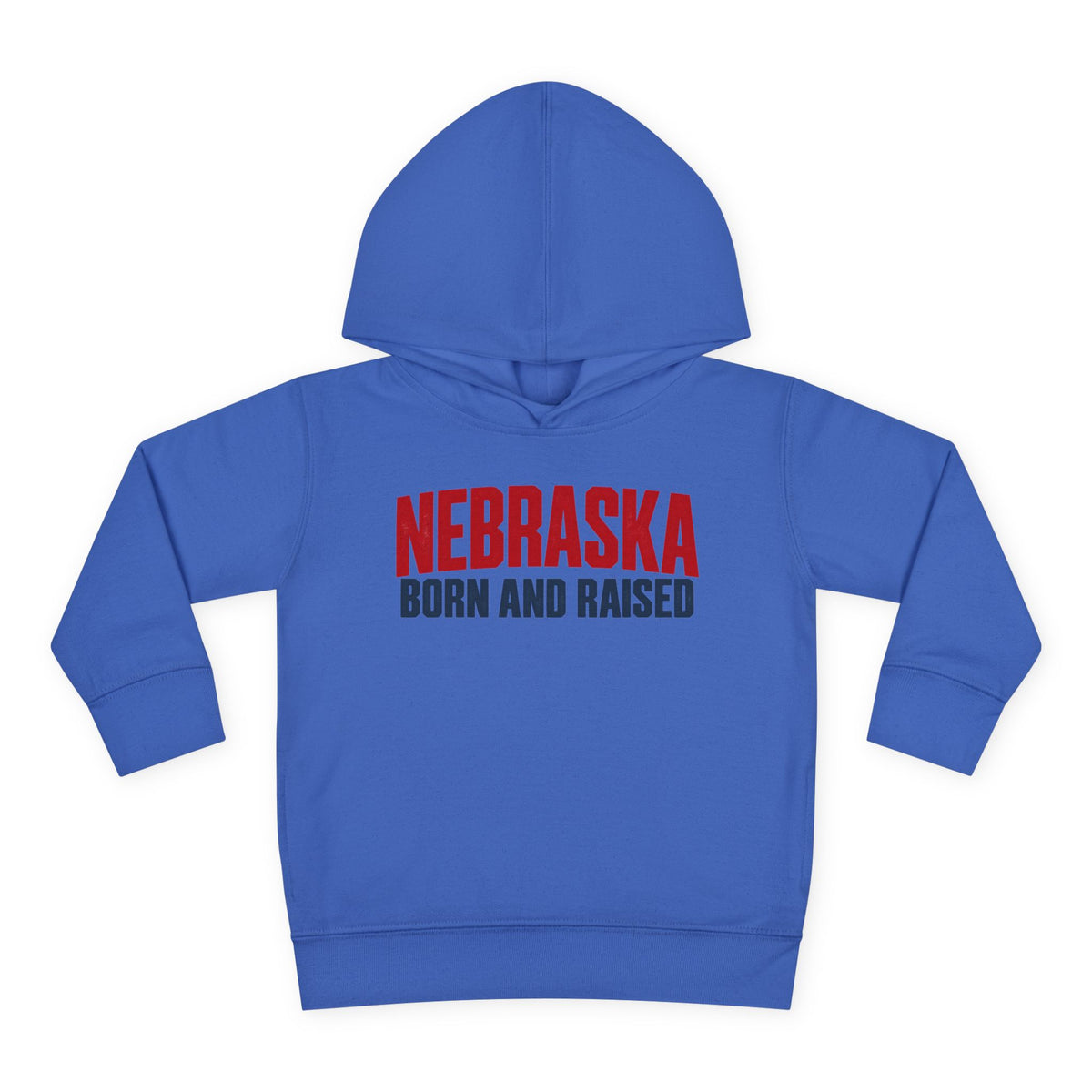 Nebraska Born and Raised Minimal Heritage Unisex Toddler Pullover Fleece Hoodie