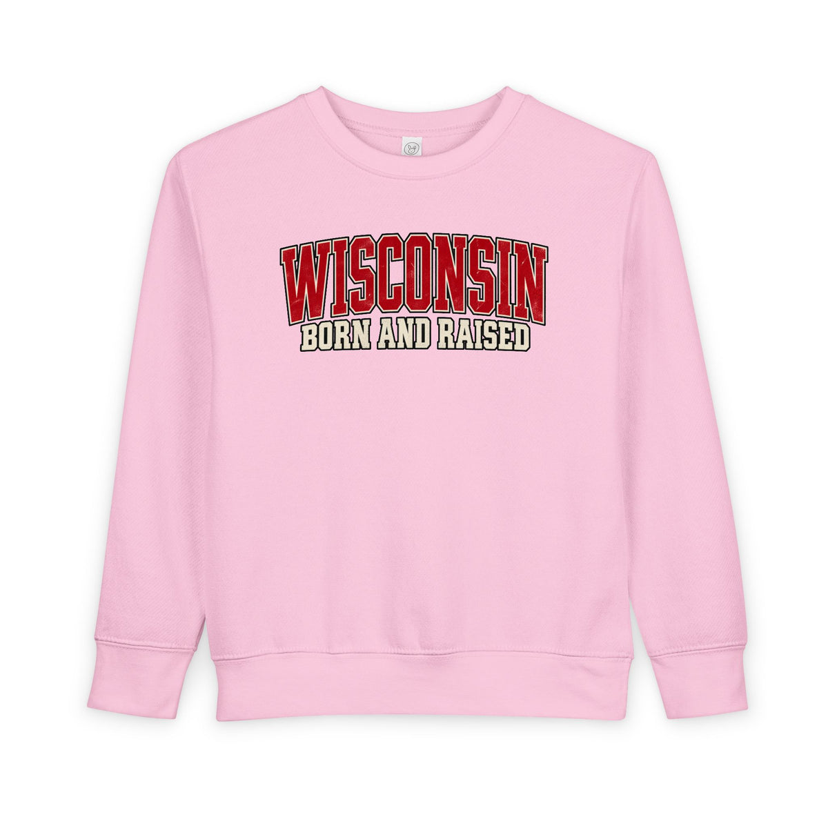 Wisconsin Born and Raised Classic Collegiate Unisex Toddler Sweatshirt