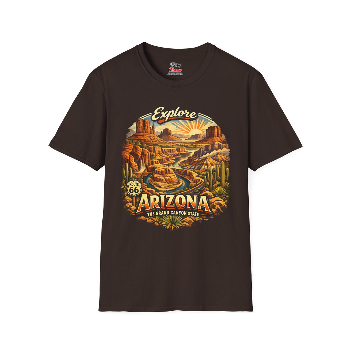 Explore Arizona Heritage Unisex Softstyle T Shirt State Pride Graphic Tee Collections FS03