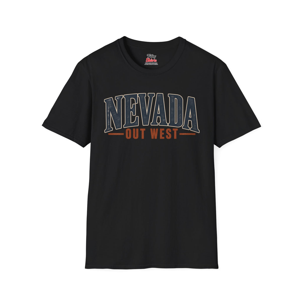 Nevada Out West Unisex Softstyle T Shirt State Name Graphic Tee