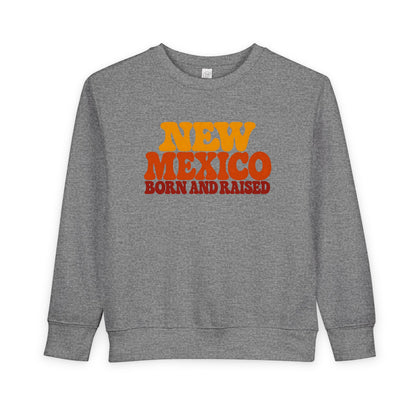 New Mexico Born and Raised 1970s Retro Unisex Toddler Sweatshirt