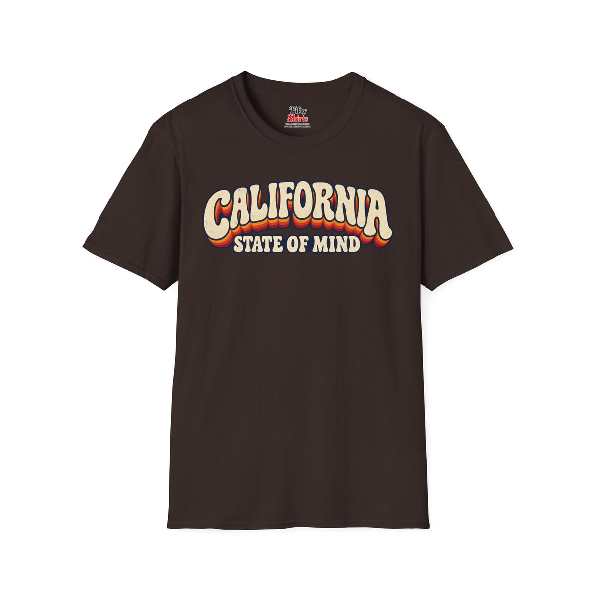 California State of Mind Unisex Softstyle T Shirt State Name Graphic Tee