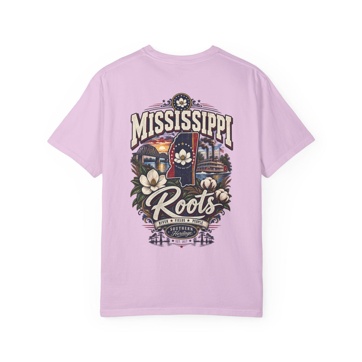 Mississippi Roots Unisex Comfort Color 1717 Streetwear Graphic Tee