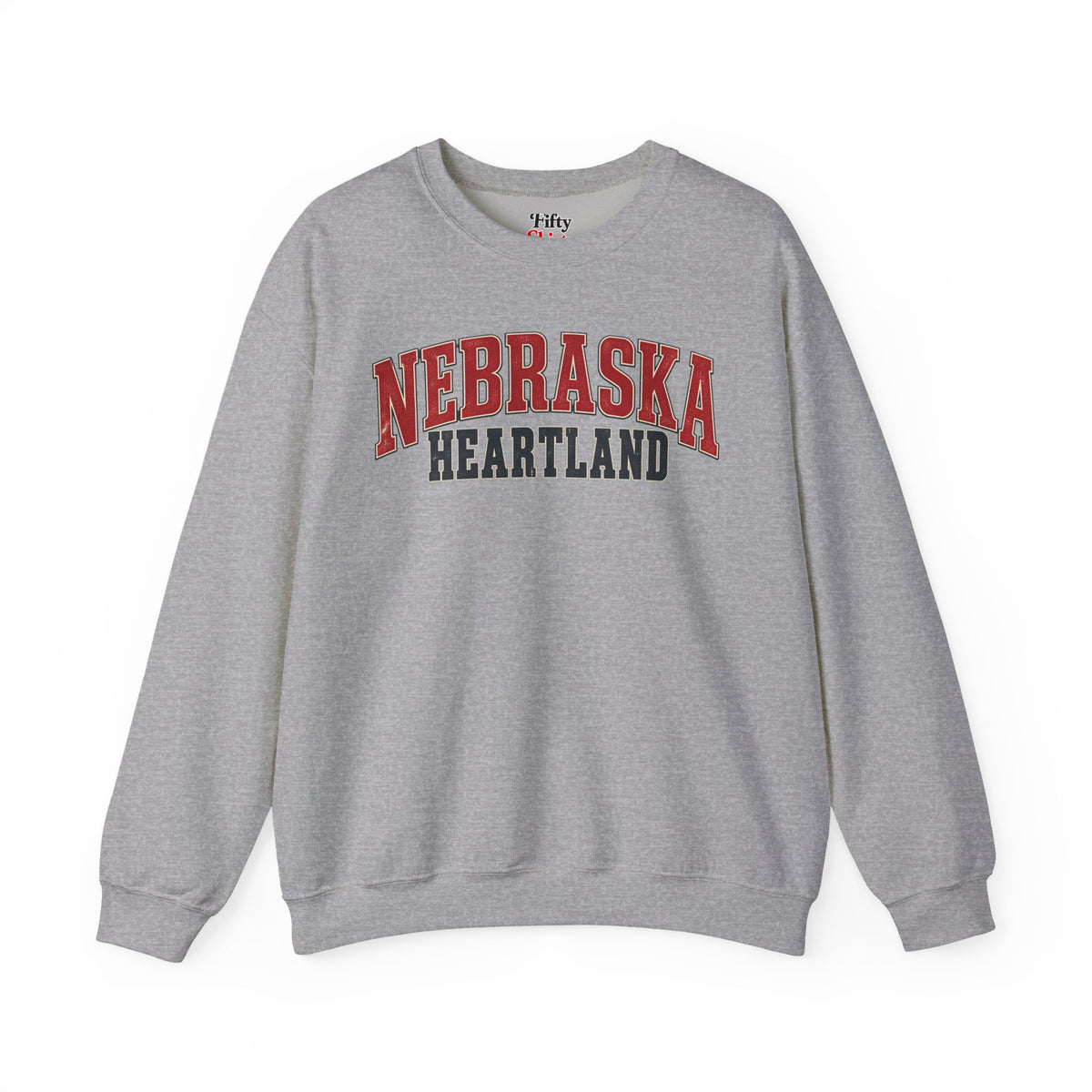Nebraska Heartland Unisex Crewneck Sweatshirt State Name Graphic