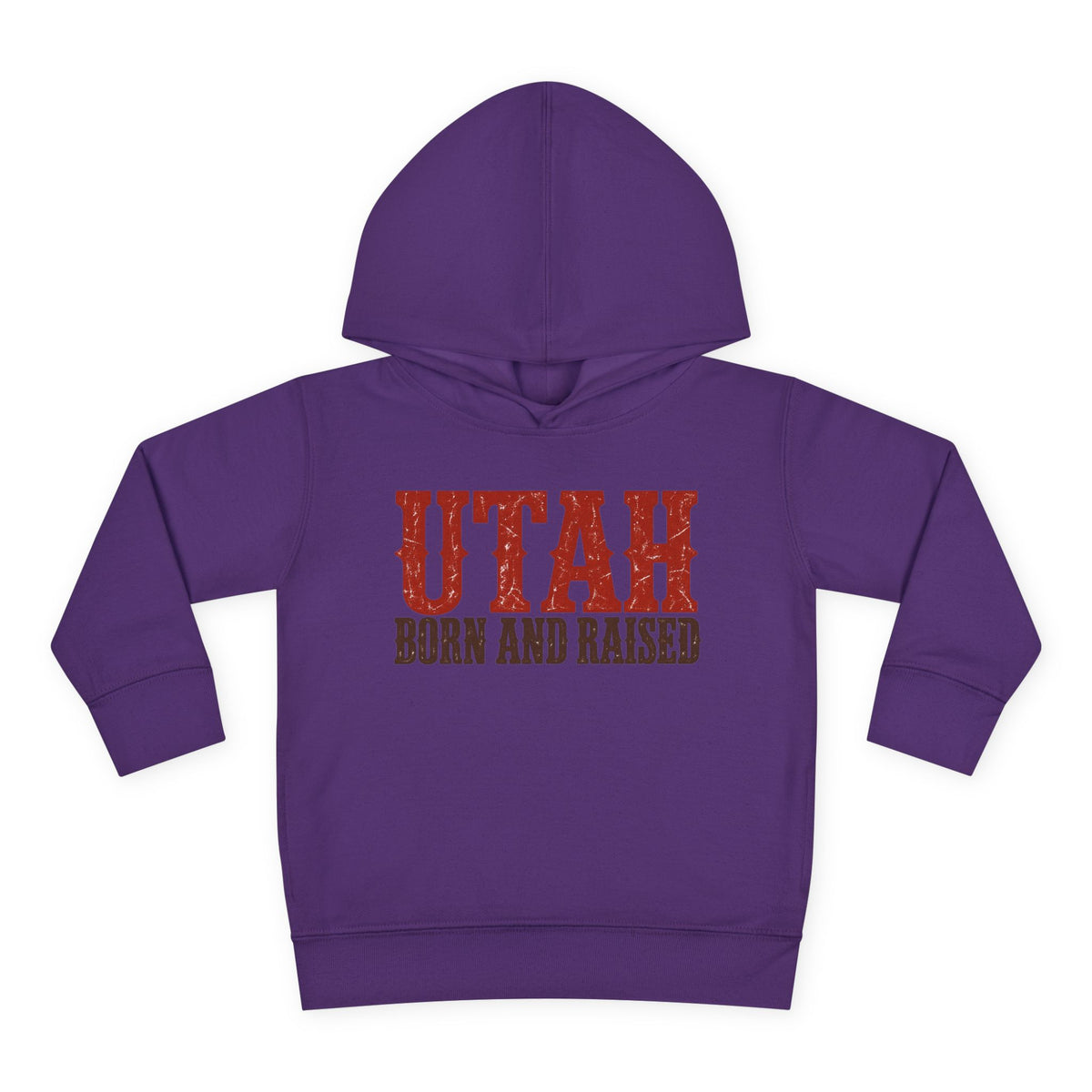 Utah Born and Raised Western Heritage Unisex Toddler Pullover Fleece Hoodie
