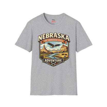 Nebraska Cornhusker State Adventure Unisex Softstyle T Shirt State Pride Graphic Tee Collections FS03