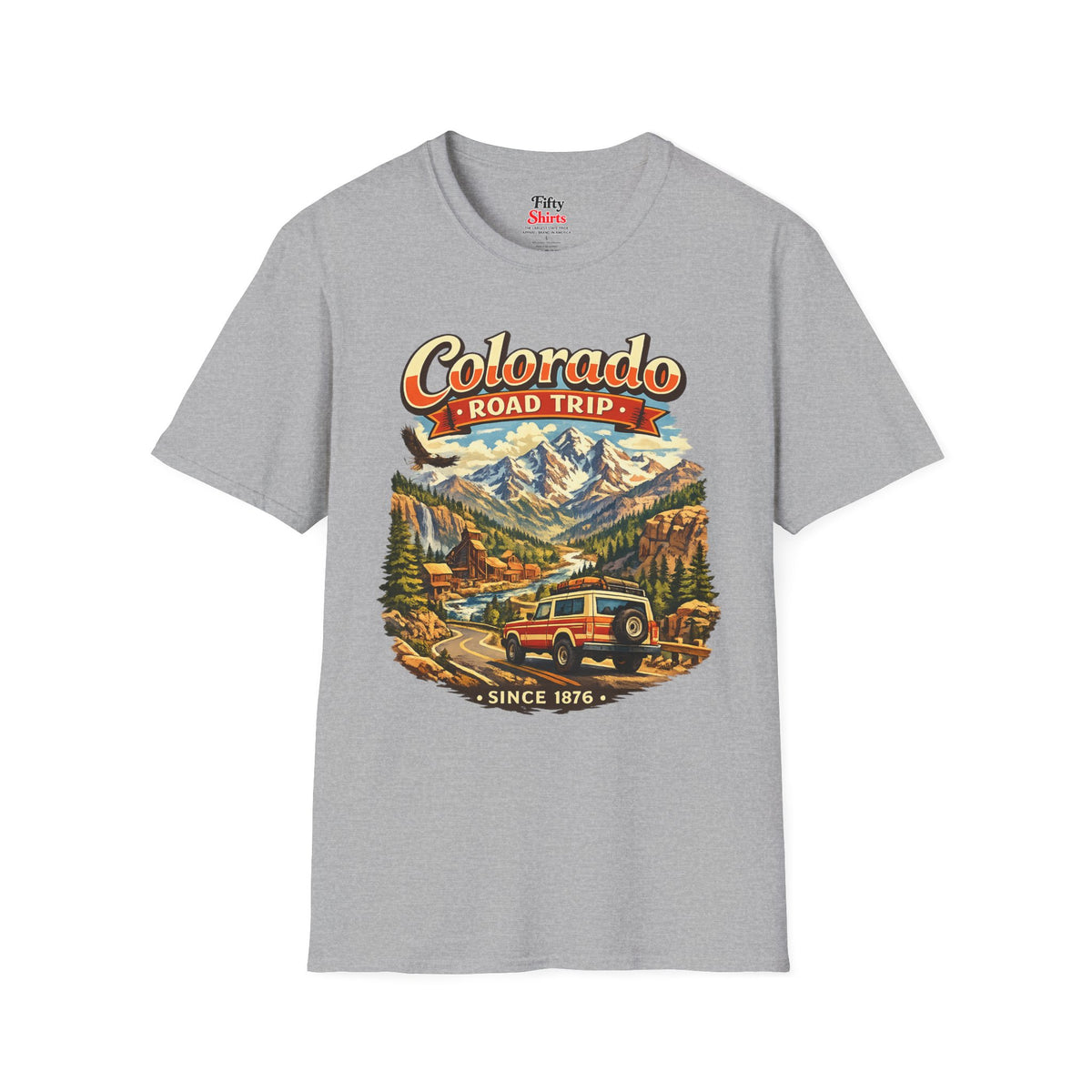 Colorado Road Trip Unisex Softstyle T Shirt State Pride Graphic Tee Collections FS03