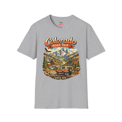 Colorado Road Trip Unisex Softstyle T Shirt State Pride Graphic Tee Collections FS03
