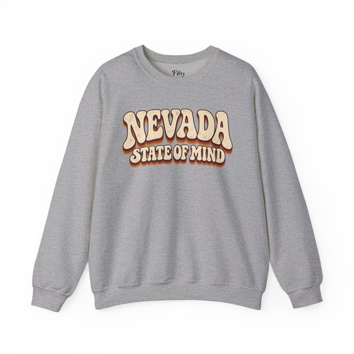 Nevada State of Mind Unisex Crewneck Sweatshirt State Name Graphic