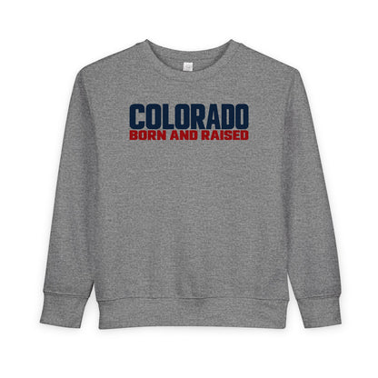 Colorado Born and Raised Minimal Modern Unisex Toddler Sweatshirt