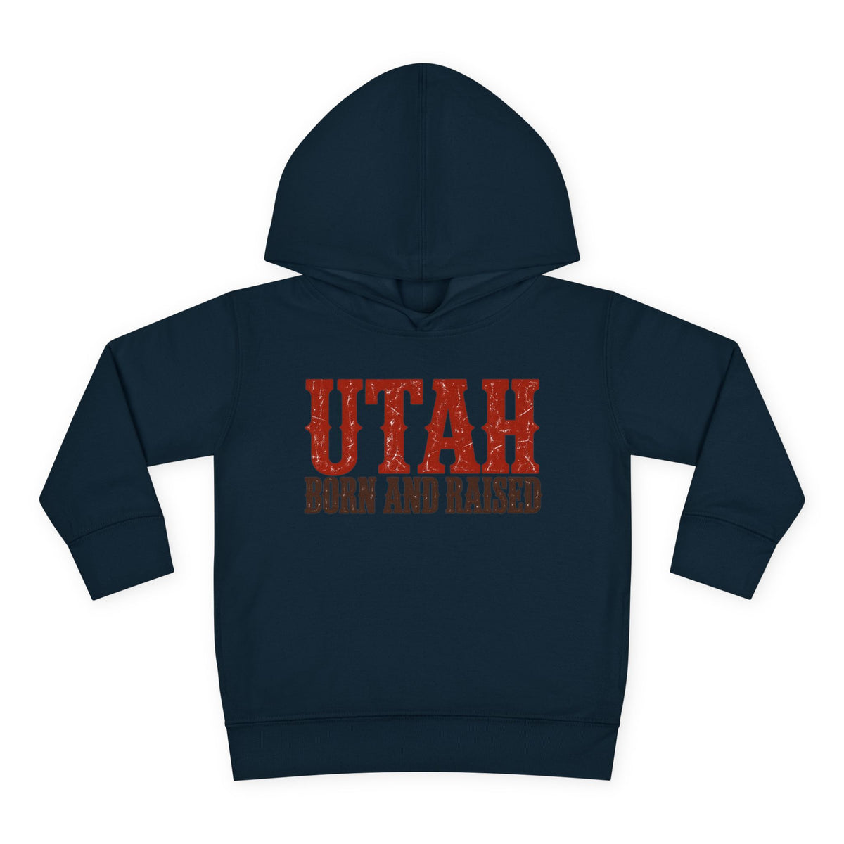 Utah Born and Raised Western Heritage Unisex Toddler Pullover Fleece Hoodie