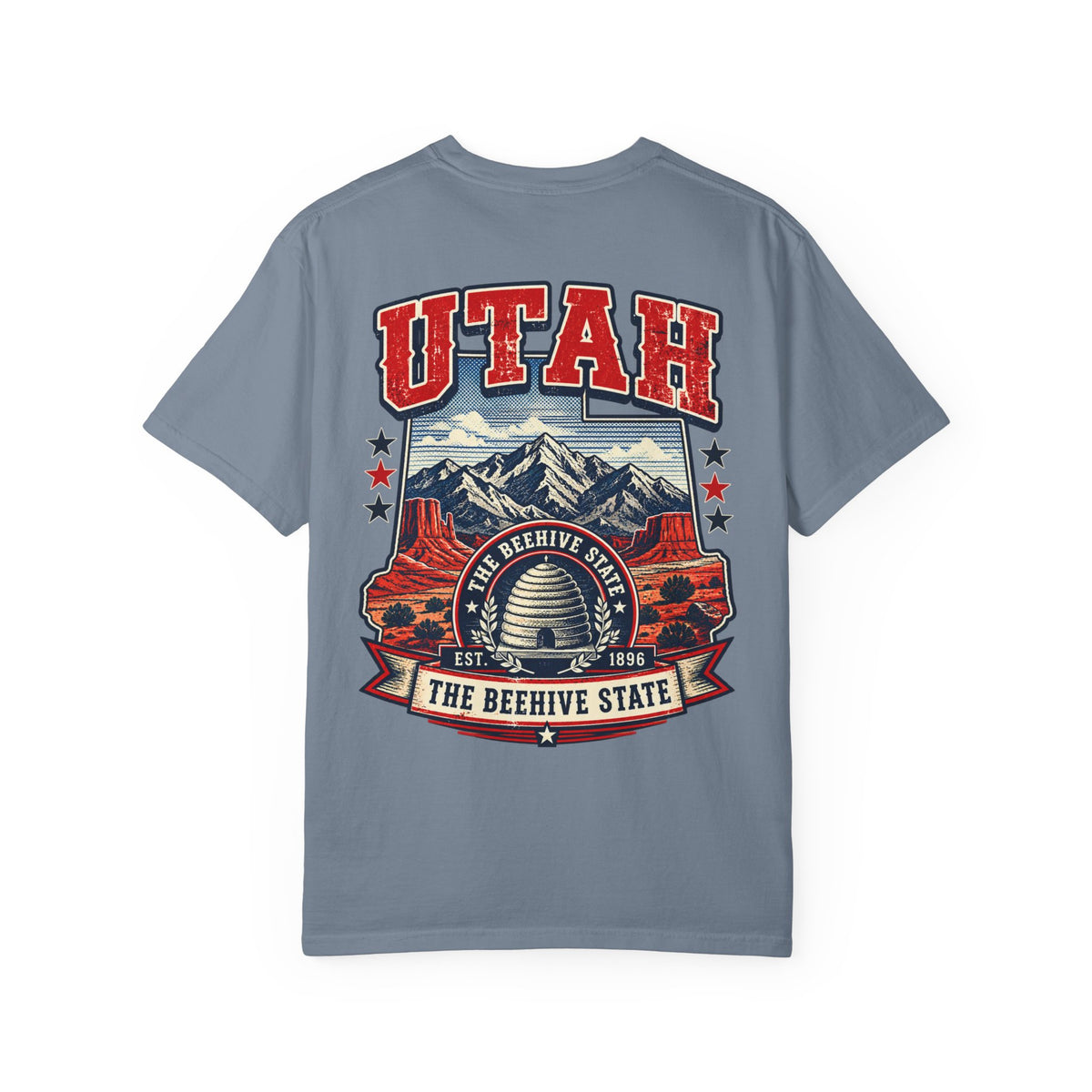 Utah the Beehive State Unisex Comfort Color 1717 Streetwear Graphic Tee