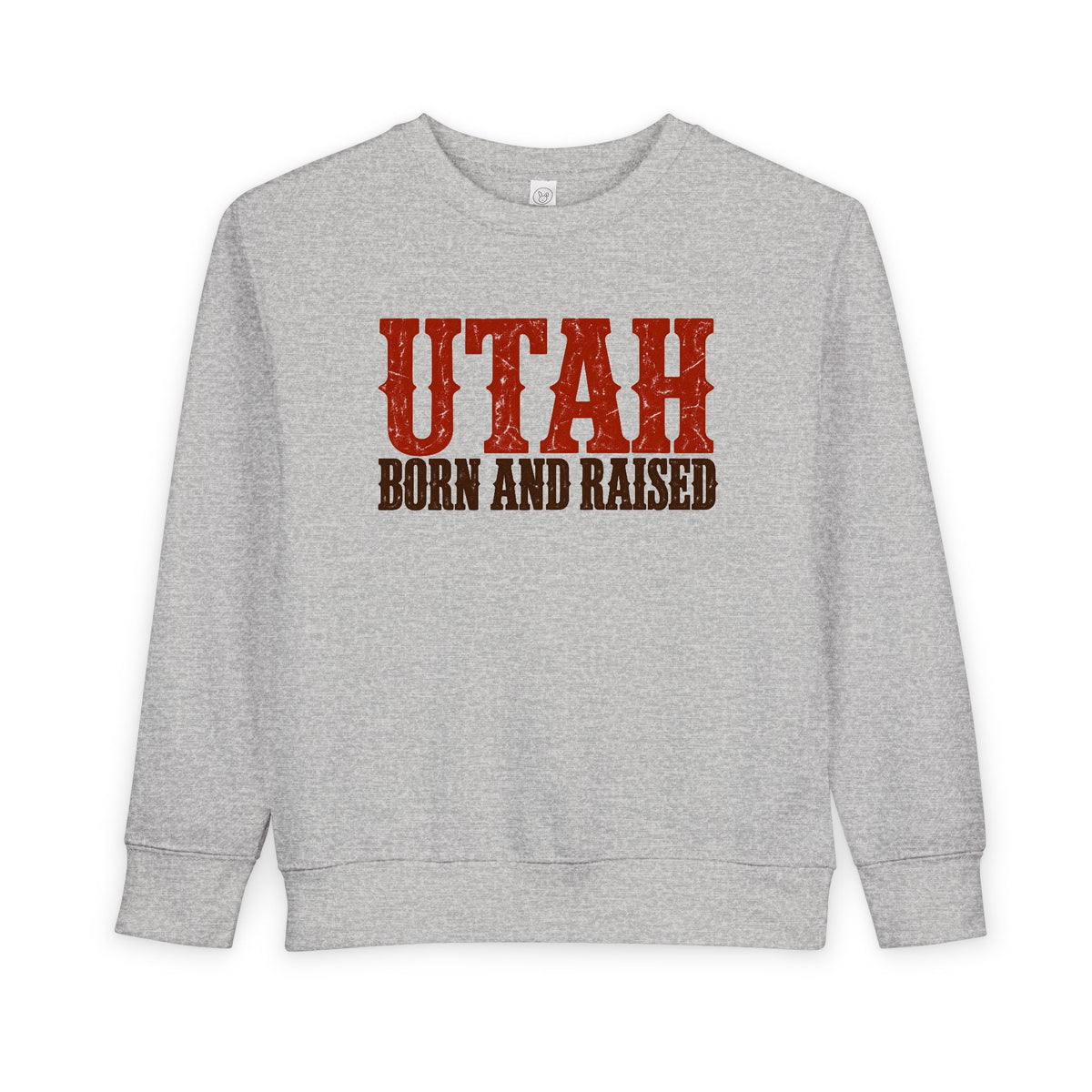 Utah Born and Raised Western Heritage Unisex Toddler Sweatshirt