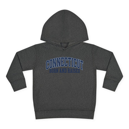 Connecticut Born and Raised Vintage Athletic Heritage Unisex Toddler Pullover Fleece Hoodie