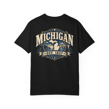 Michigan Established 1837 Unisex Comfort Color 1717 Streetwear Graphic Tee