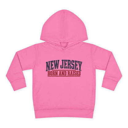 New Jersey Born and Raised Vintage Americana Unisex Toddler Pullover Fleece Hoodie