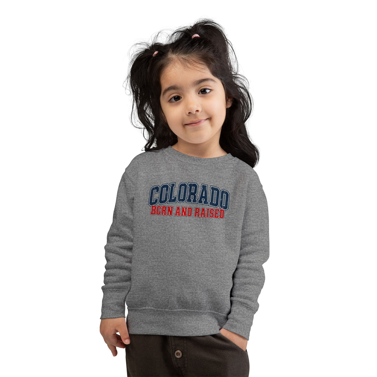 Colorado Born and Raised Collegiate Classic Unisex Toddler Sweatshirt