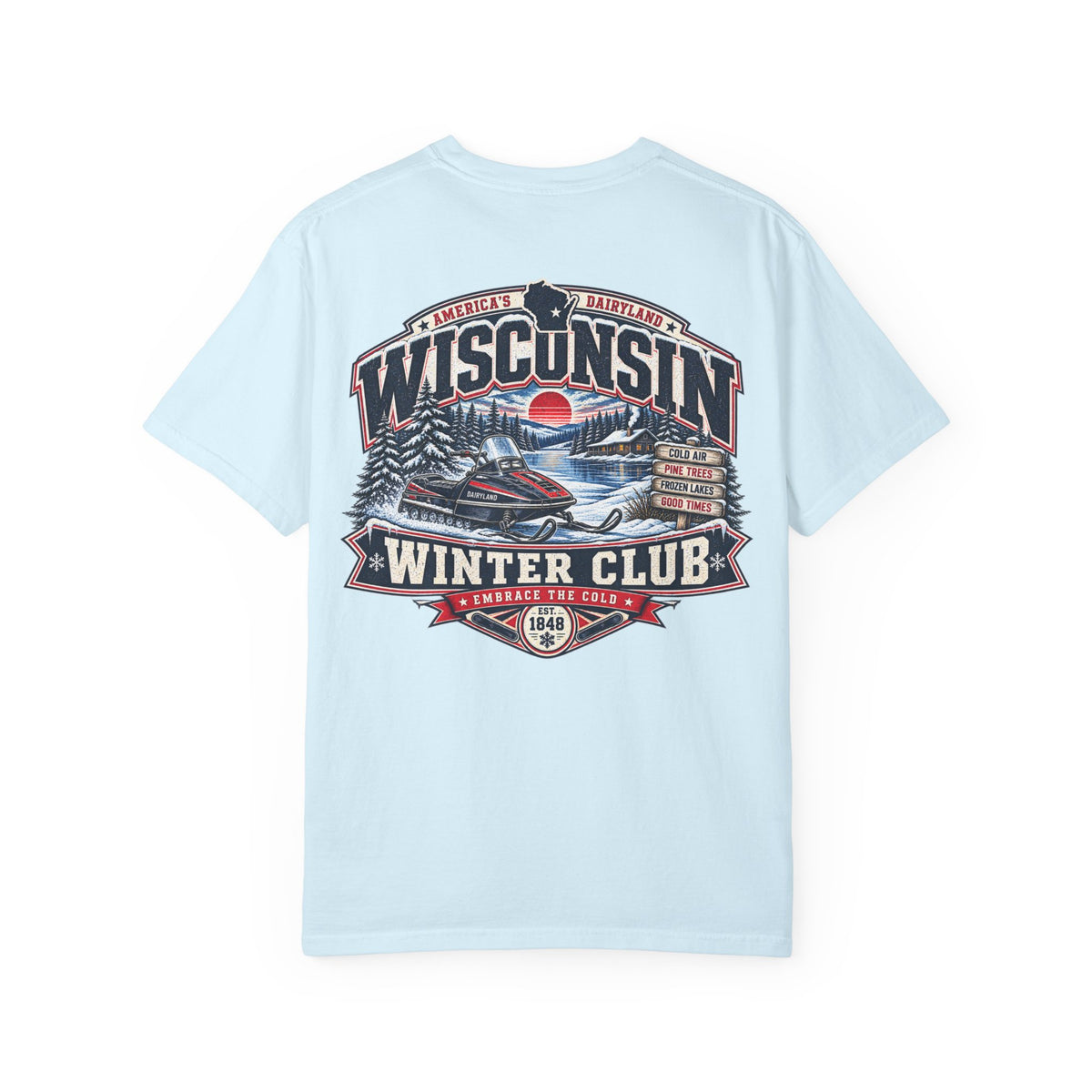 Wisconsin Winter Club Unisex Comfort Color 1717 Streetwear Graphic Tee