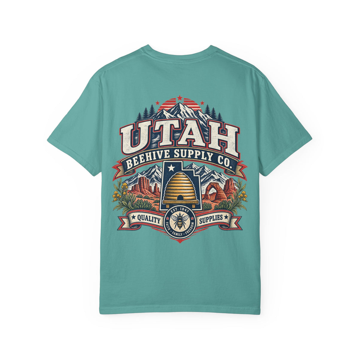 Utah Beehive Supply Co Unisex Comfort Color 1717 Streetwear Graphic Tee