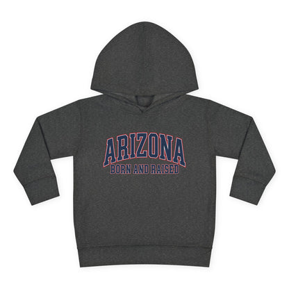 Arizona Born and Raised Classic Collegiate Unisex Toddler Pullover Fleece Hoodie