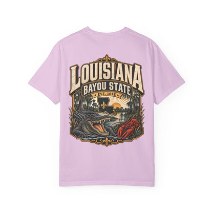 Louisiana Bayou Legacy Unisex Comfort Color 1717 Streetwear Graphic Tee