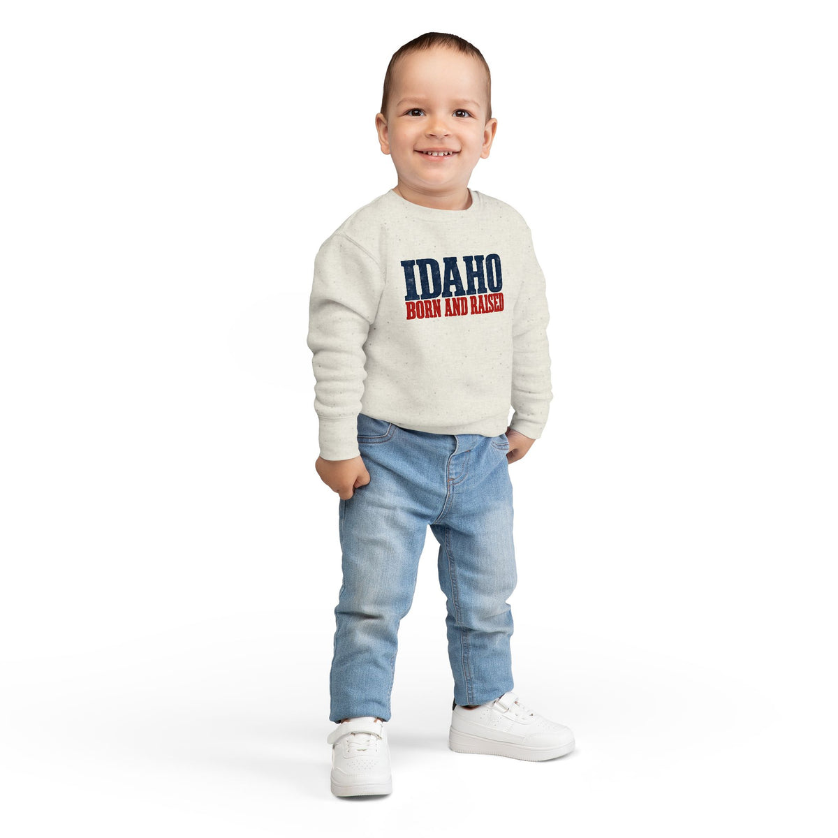Idaho Born and Raised Classic Heritage Unisex Toddler Sweatshirt