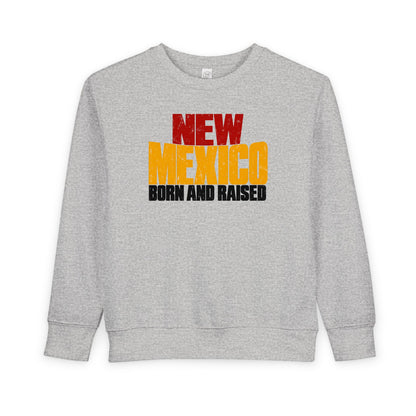 New Mexico Born and Raised Bold Streetwear Unisex Toddler Sweatshirt