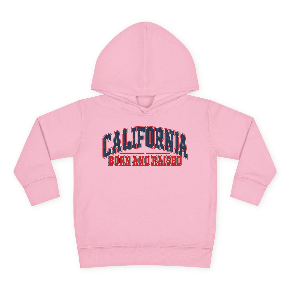 California Born and Raised Vintage Collegiate Unisex Toddler Pullover Fleece Hoodie