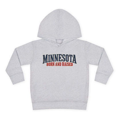 Minnesota Born and Raised Premium Northwoods Unisex Toddler Pullover Fleece Hoodie